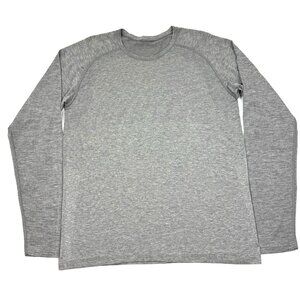 Lululemon Mens Metal Vent Tech Long Sleeve Shirt Performance Size XL Gray Gym
